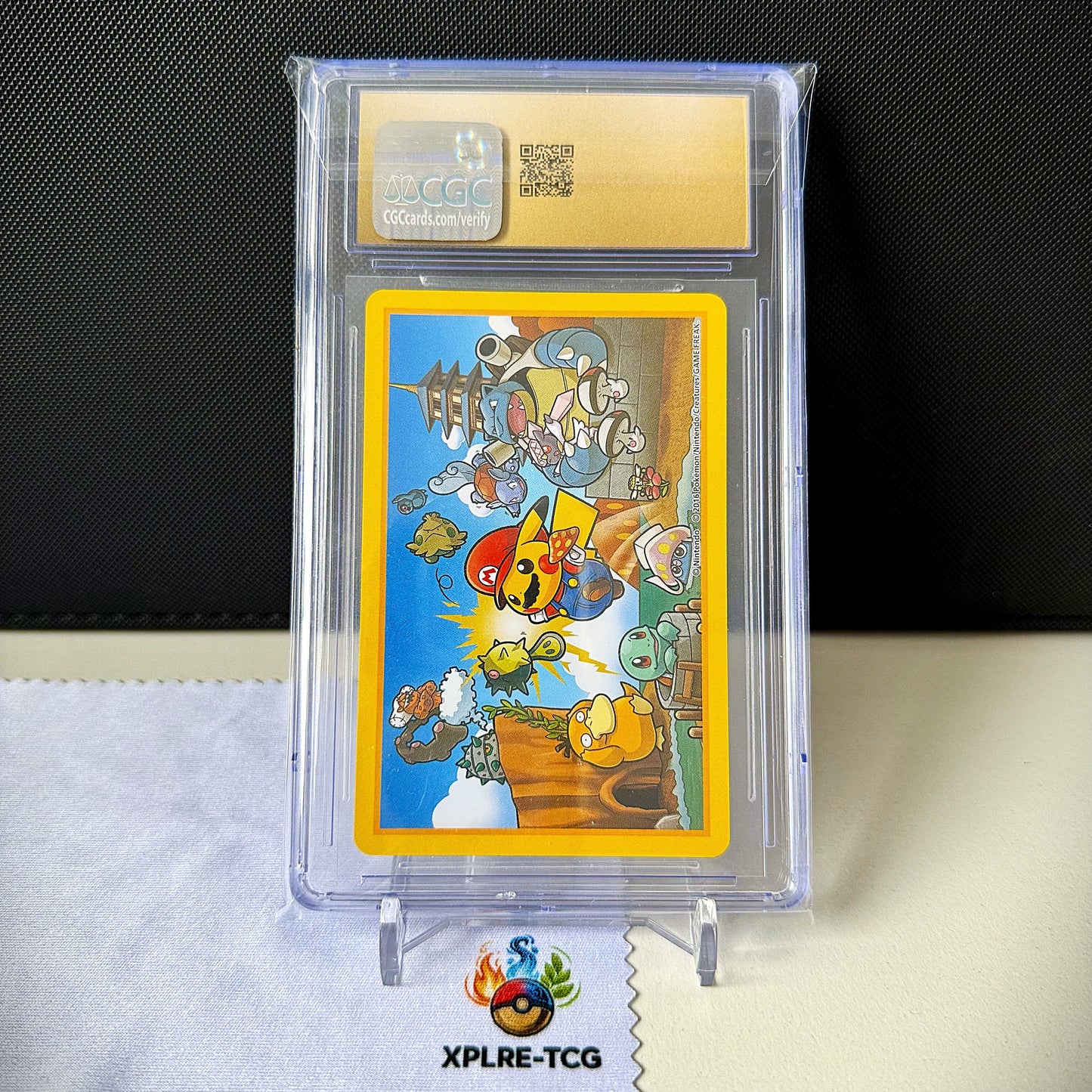 CGC Pristine 10 - Ace of Diamonds - Mario Pikachu Playing Cards 2016 - Ultra Rare