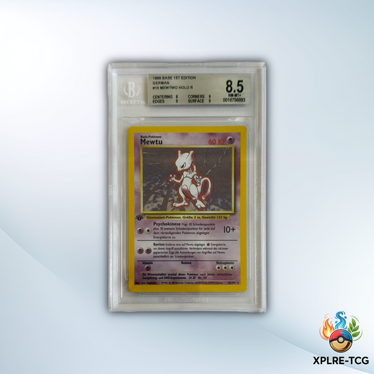 Mewtu 1st Edition Holo 10/102 | Base Set | BGS 8.5